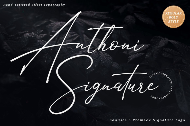 Anthoni Signature Font