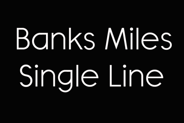 Banks Miles Single Line Font