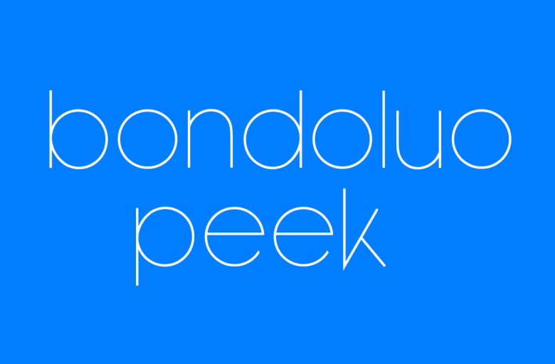 Bondoluo Peek Font