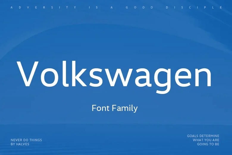 Volkswagen Font Family