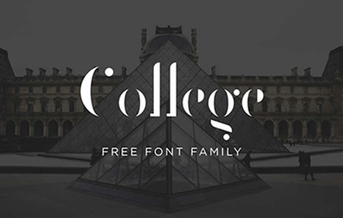 College Stencil Font