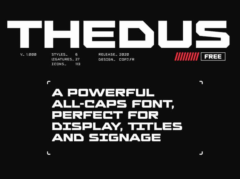 Thedus Display Font