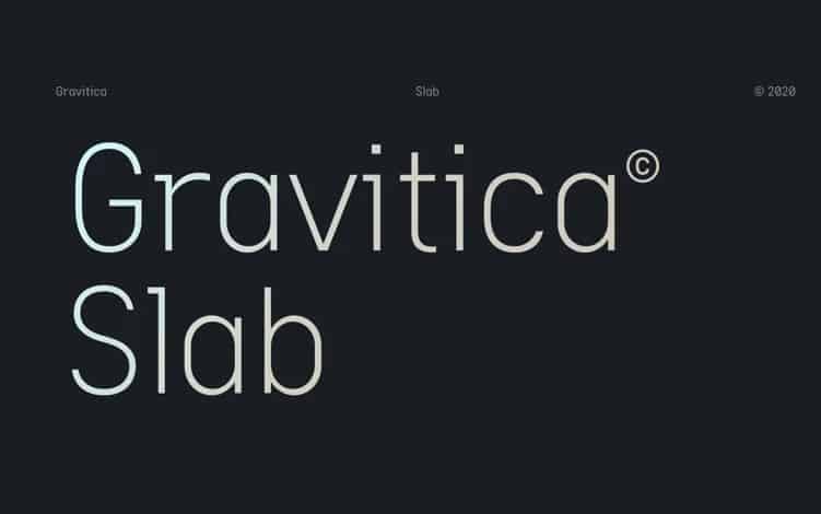 Gravitica Slab Font 1