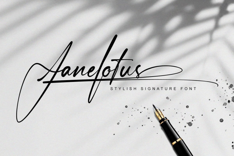 Janelotus Handwritten Signature Font All Free Fonts