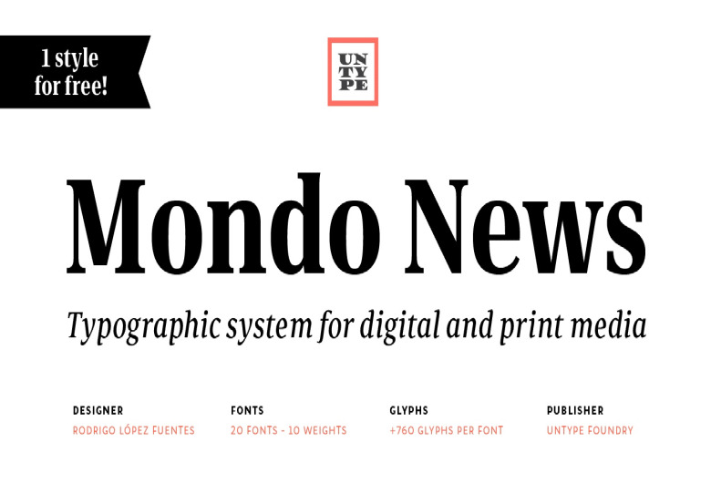 Mondo News Serif Font