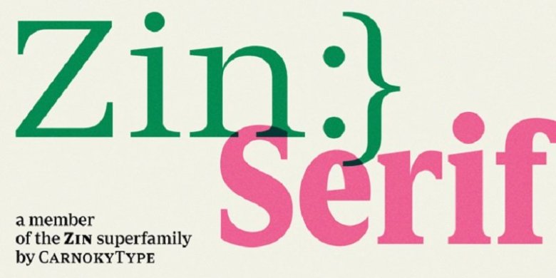 Zin Serif Font Demo 1
