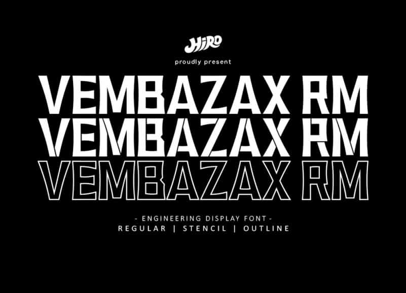 Vembazax RM Display Font