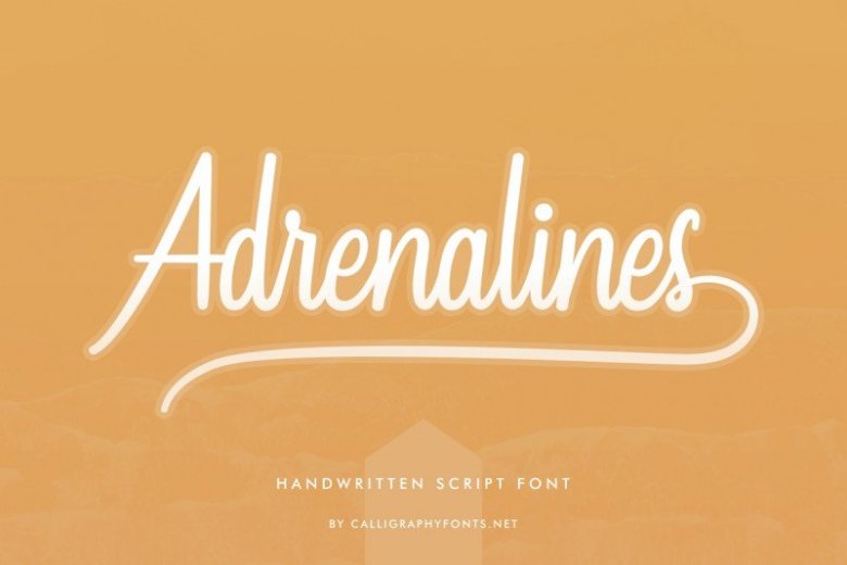 Adrenalines Calligraphy Font