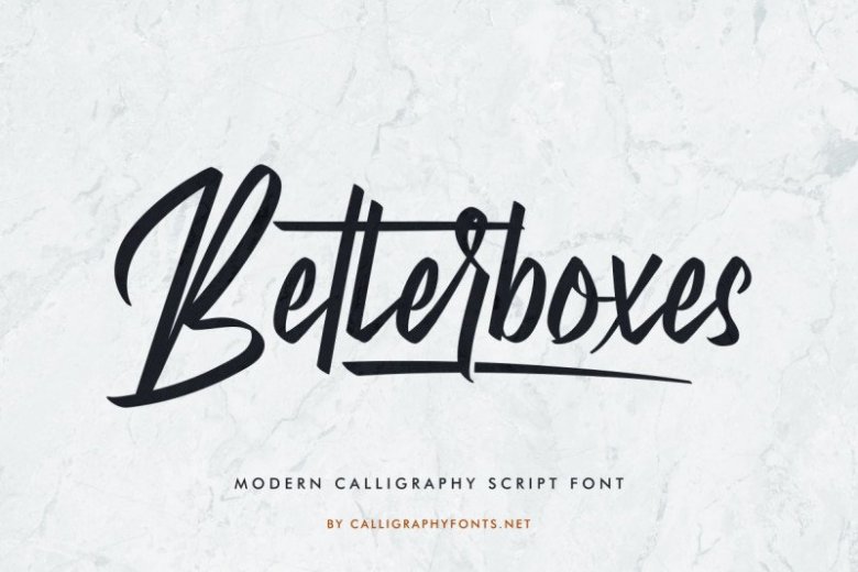 Betterboxes Calligraphy Font