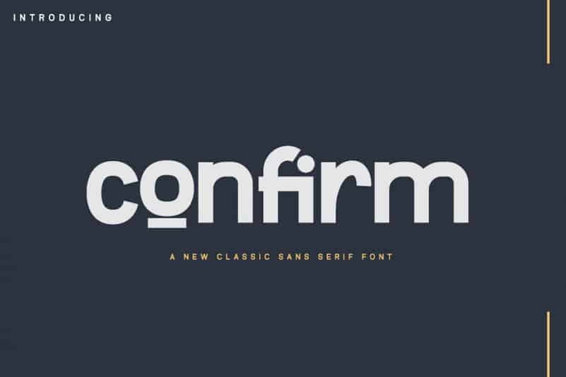 Confirm Sans Serif Font