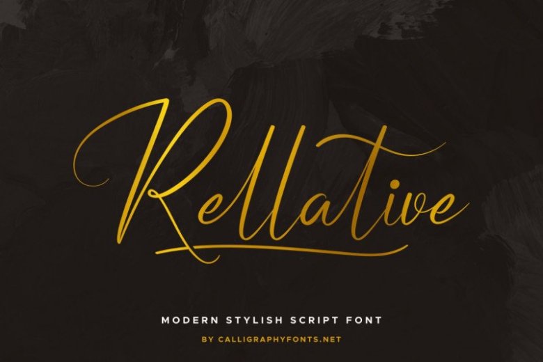 Rellative Calligraphy Font
