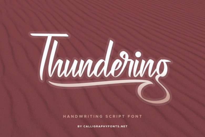 Thundering Calligraphy Font