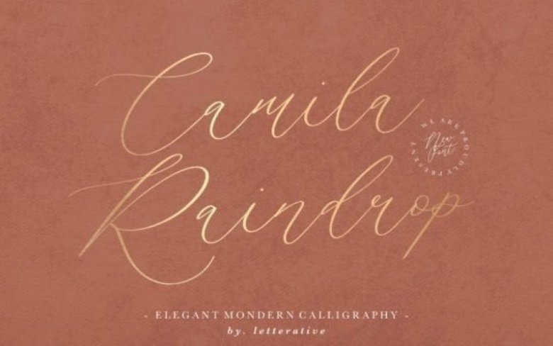 camila-raindrop-script-font