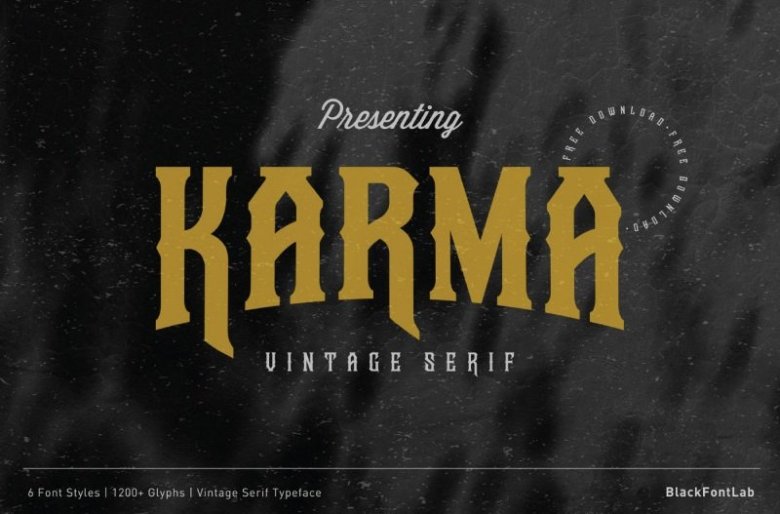 karma-vintage-font