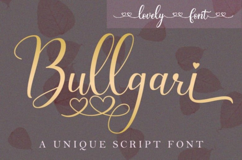 Bullgari Calligraphy Font