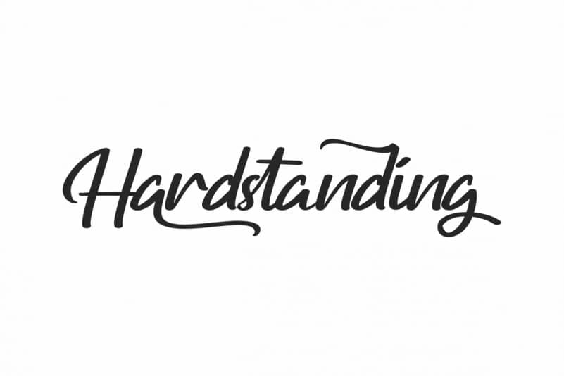 Hardstanding Calligraphy Font
