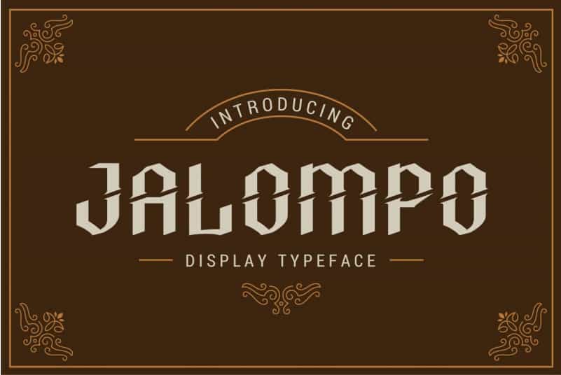 Jalompo Display Font