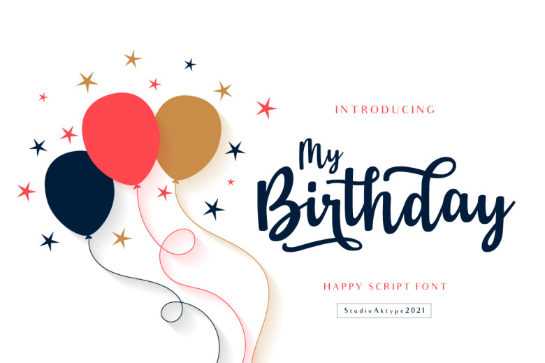 My Birthday Font Free - All Free Fonts