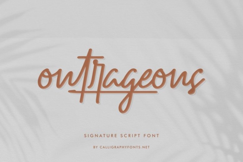 Outrageous Signature Font
