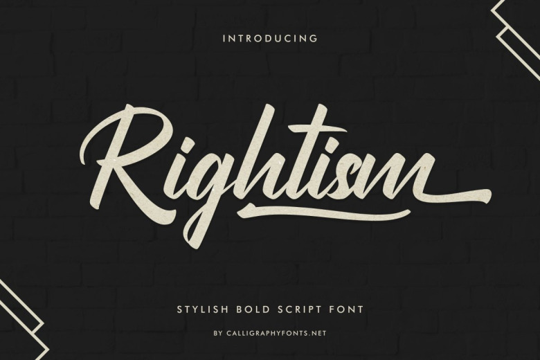 Rightism Script Font