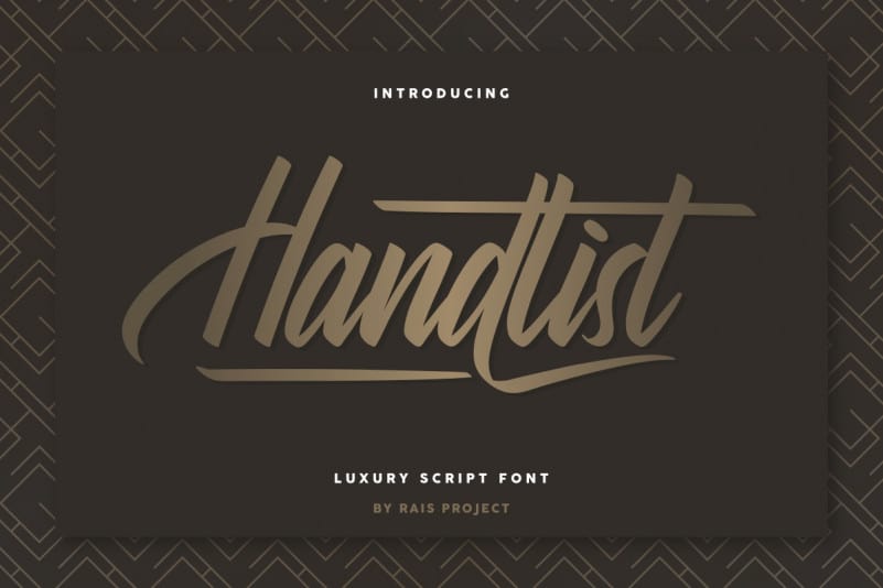 Handlist Calligraphy Font