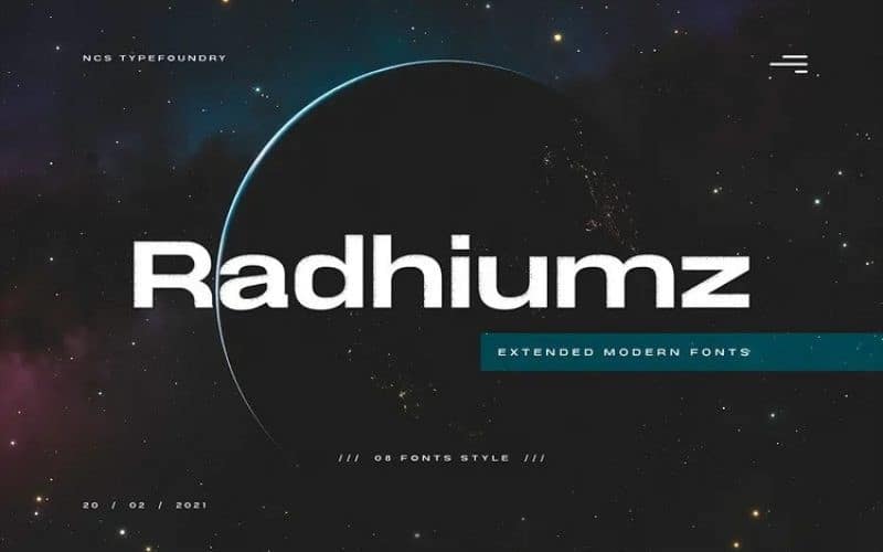Radhiumz Sans Serif Font