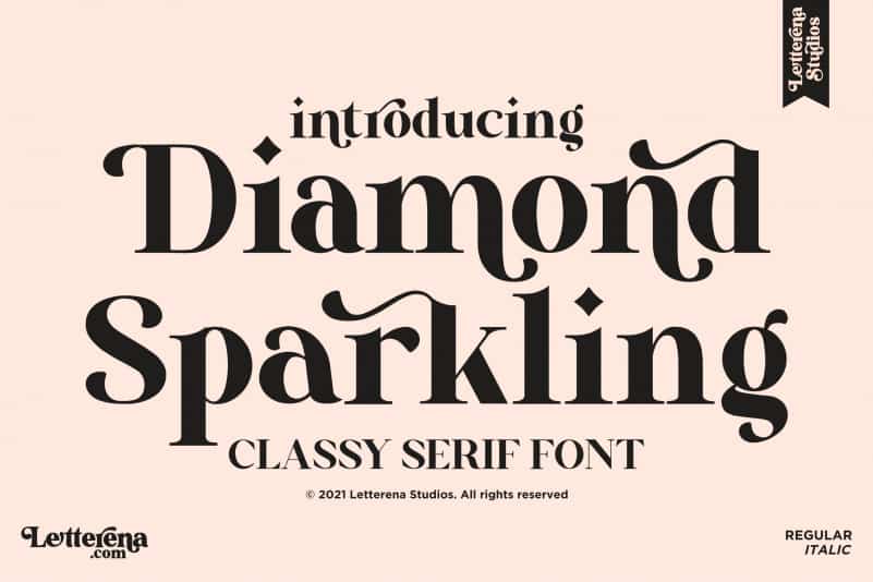 Diamond Sparkling Serif Font