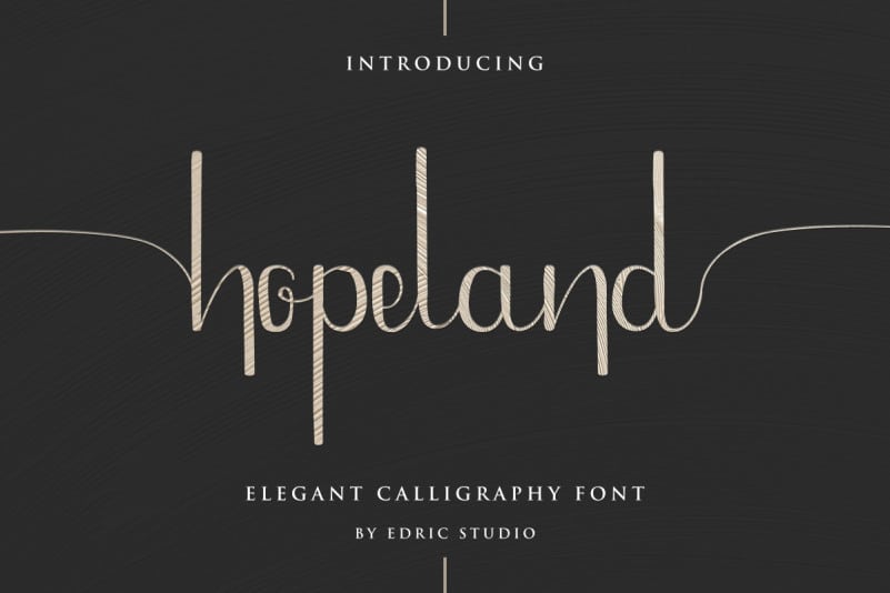 HopeLand Calligraphy Font
