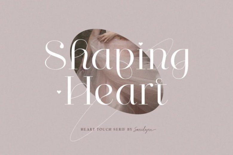 shaping-heart font