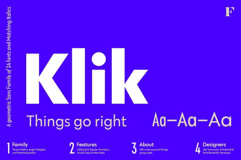 Klik Sans Serif Font