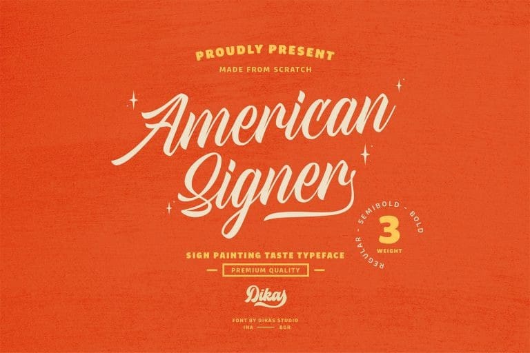 american-signer-font