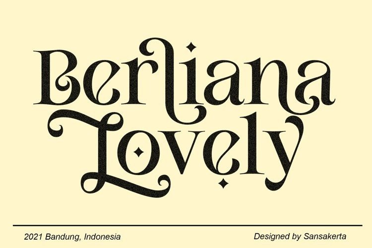 berliana-lovely font