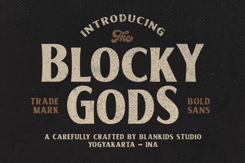 Blocky Gods Font