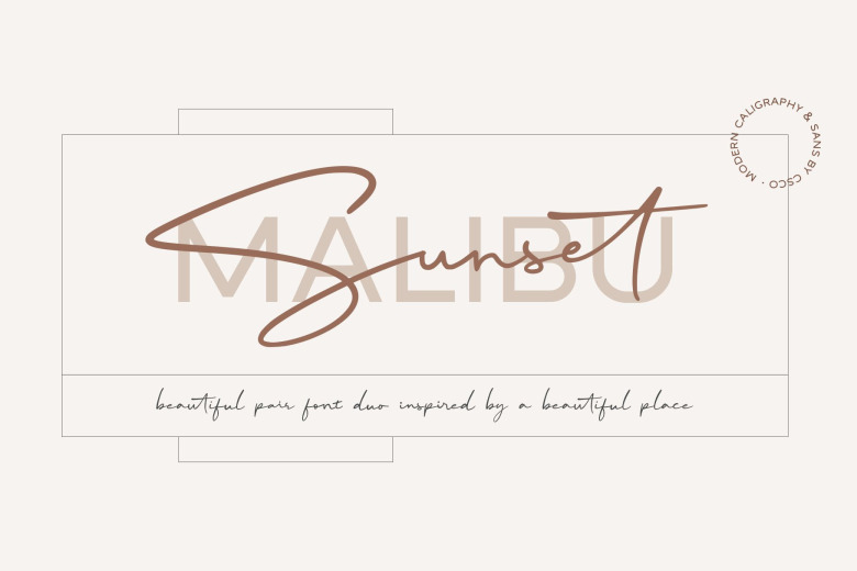 Malibu Sunset Font Duo