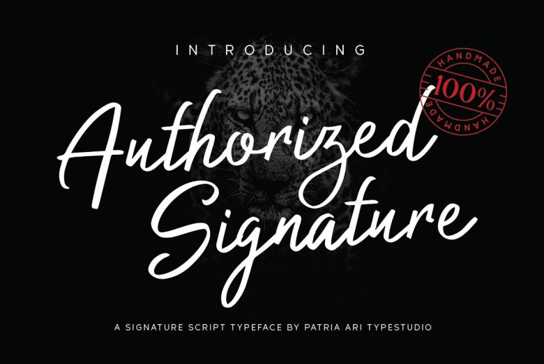 Authorized Signature Font