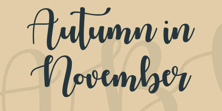 Autumn in November Font