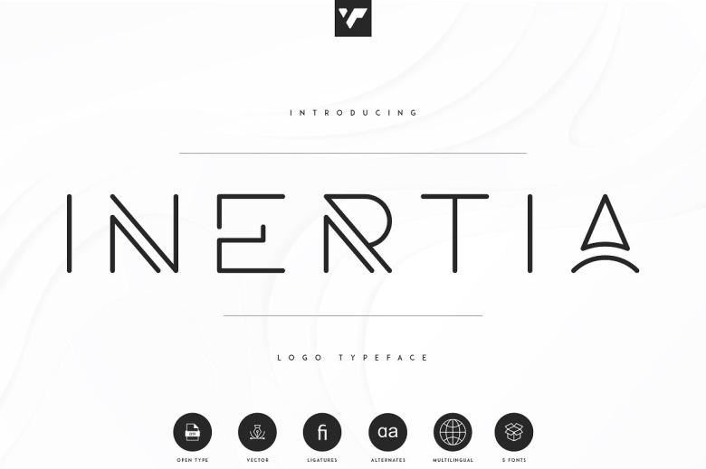 Inertia Logo Typeface