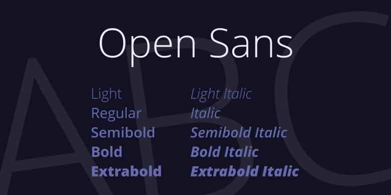 Open Sans Font Family