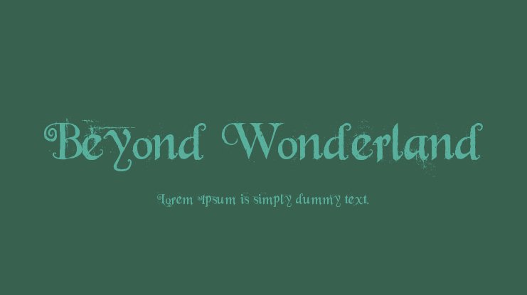 Beyond Wonderland Font 1