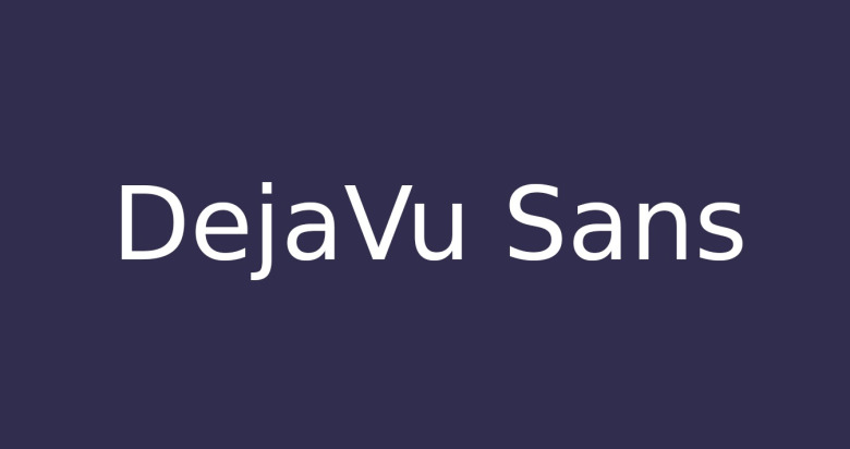 DejaVu Sans Font 1