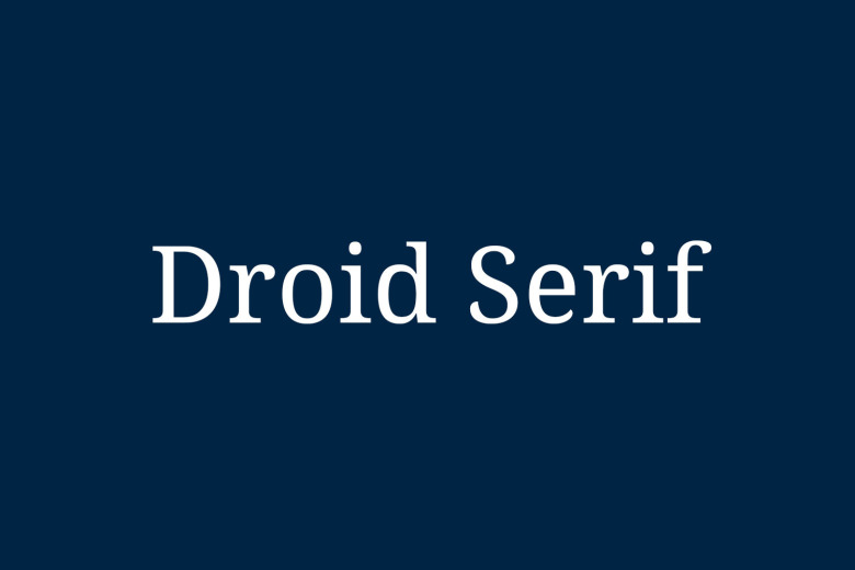 Droid Serif Font 1