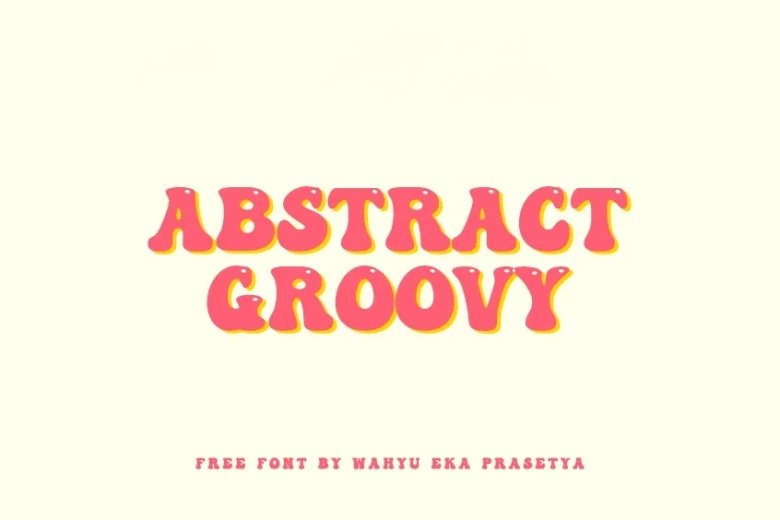 Abstract Groovy Font