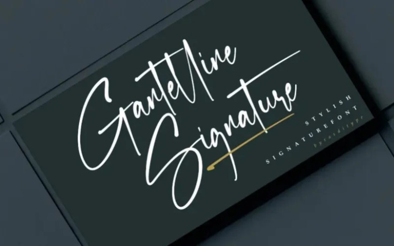 Gantelline Signature Font