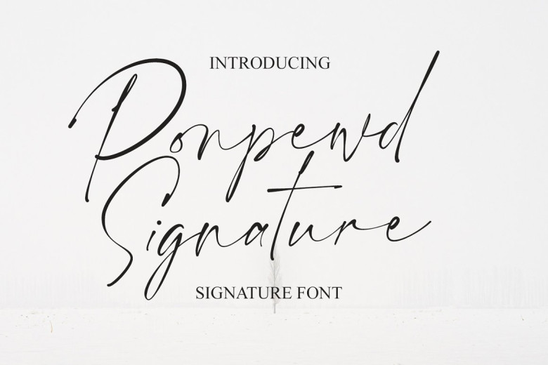 Ponpewd Signature Font