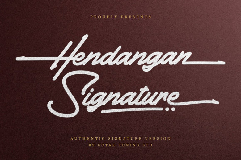 Hendangan Signature Font
