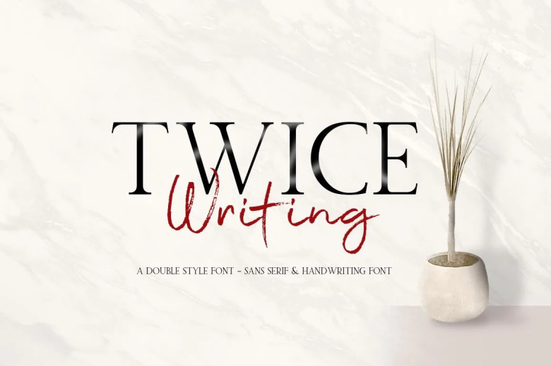 Twice Writing Font Duo