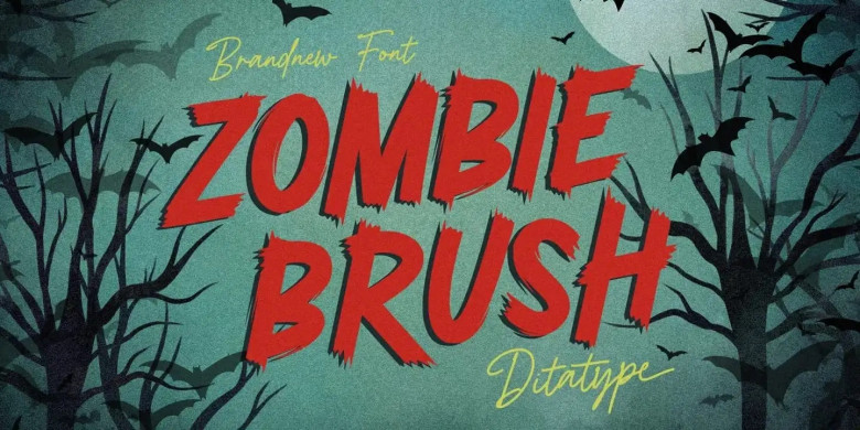Zombie Brush Font