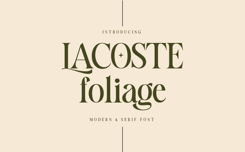 Lacoste Foliage Font