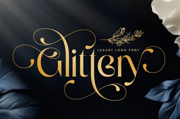 Glittery Serif Font