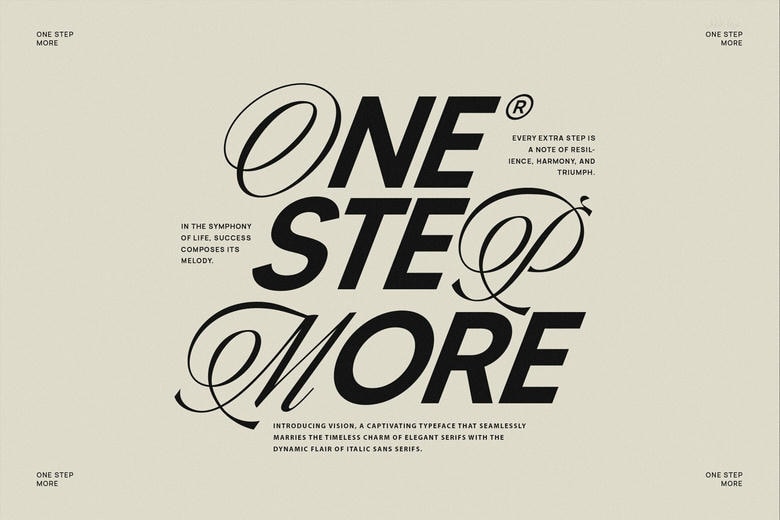 One Step More Font